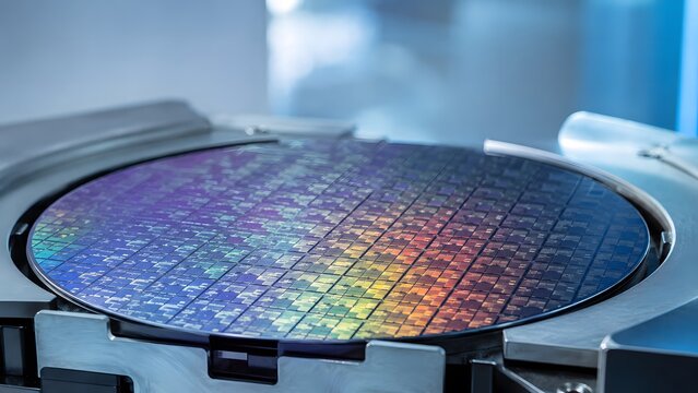 Iridescent Silicon Wafer in Precision Semiconductor Equipment
