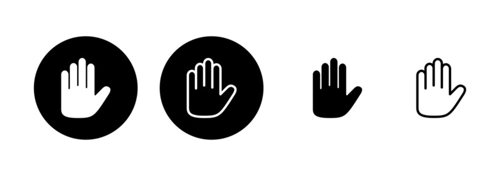 Hand icon logo design. hand sign and symbol. palm