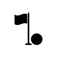 Soccer Corner Flag With Football Icon For Championship Sports Branding Vector illustration © Roni