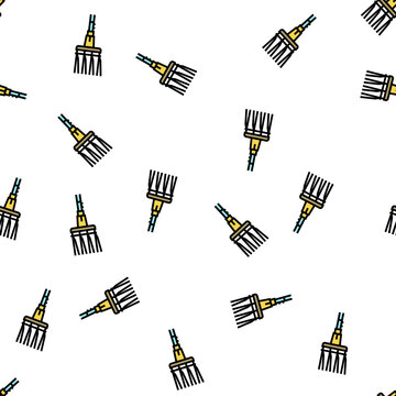 rakes farmer accessory vector seamless pattern rakes farmer accessory sign illustration