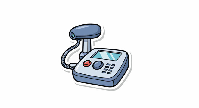 Cartoon doodle of a security scanner device