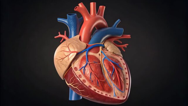 Human Heart Anatomy Detailed Medical View
