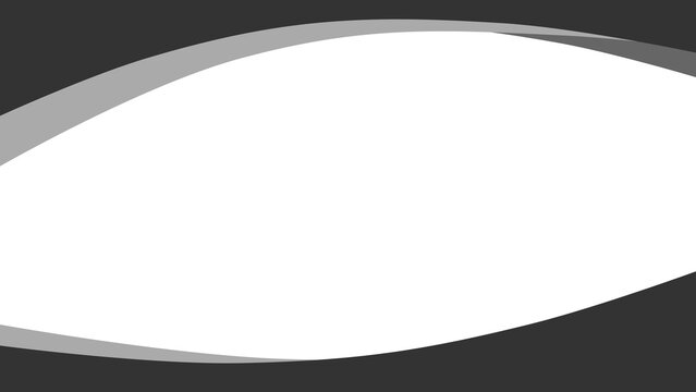 Abstract Black Wave Frame Border with Copy Space, Modern Business Transparent PNG Overlay