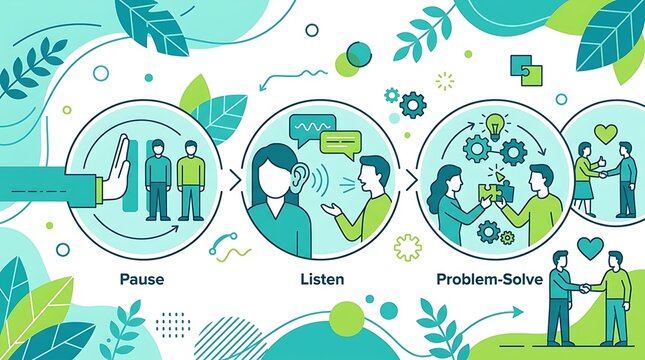 Effective communication process for conflict resolution and teamwork