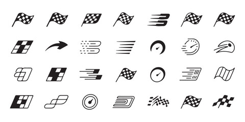Collection of Racing and Speed Themed Icons © KANIJ  FATAMA