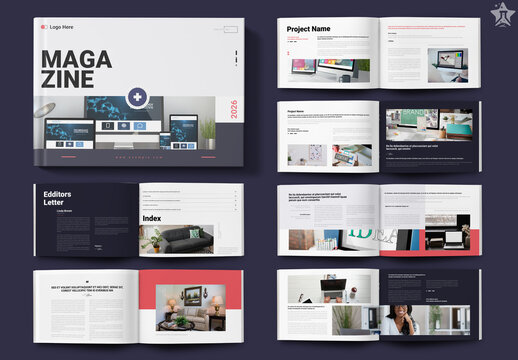 Portfolio Magazine Landscape Template
