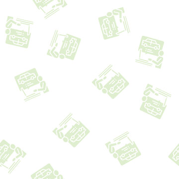 driving test preparation vector glyph seamless pattern driving test preparation sign illustration