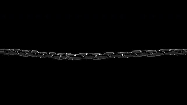Animated Distressed Chain on black background