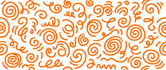Fototapeta premium Abstract Orange Swirls and Spirals Pattern Background