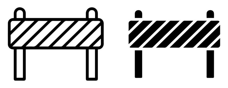roadblock barrier outline icon