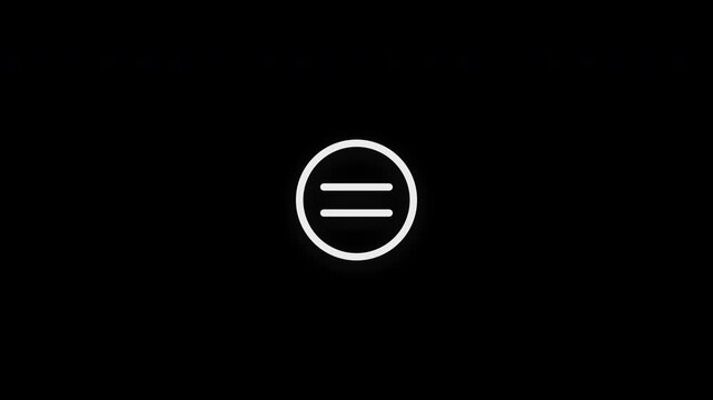 Premium equality symbol line icon animation with smooth reveal and seamless loop. Ideal for inclusion, fairness, diversity, human rights, and social awareness projects.
