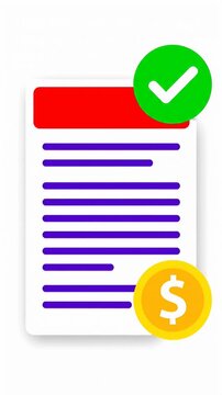 Blank white paper document with red header tab.