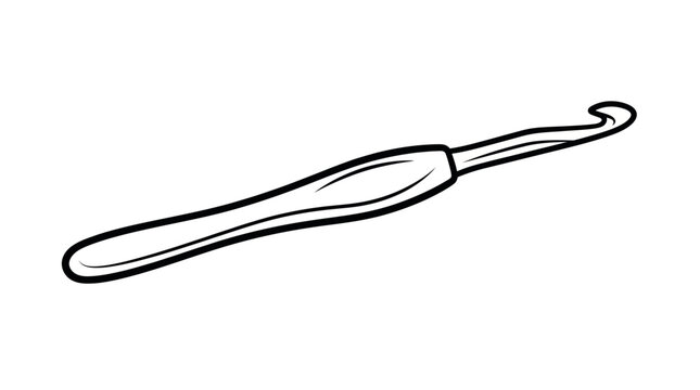 Ergonomic crochet hook for knitting and craft projects