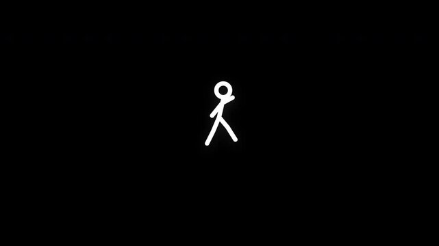 Premium running athlete line icon animation with smooth reveal and seamless loop. Ideal for fitness, sports, exercise, healthy lifestyle, and athletic projects.