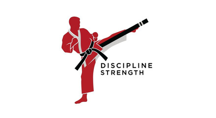 karate stance discipline strength vector illustration © Tudey