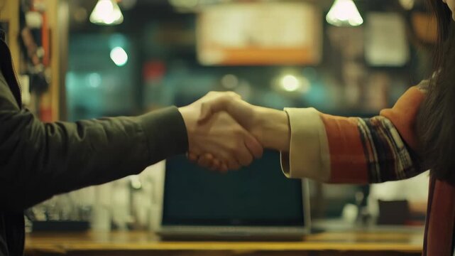 Friendly Business Handshake