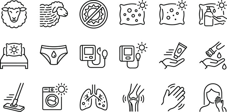 Delicious food and sweet dessert line icon set featuring pizza, ice cream, taco, dumpling symbols