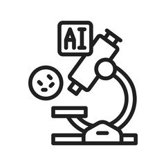 Fototapeta premium AI Pathology Analyzer Icon