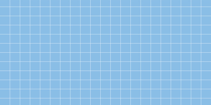 Seamless blue hand drawn square grid pattern. Repeated doodled checkered background. Sketch thin checker paper texture. Pencil drawn journal sheet notebook template.