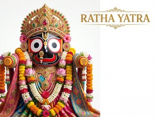Fototapeta premium Lord Jagannath Rath Yatra festival Odisha puri India Traditional culture background 