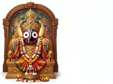 Lord Jagannath Rath Yatra festival Odisha puri India Traditional culture background	