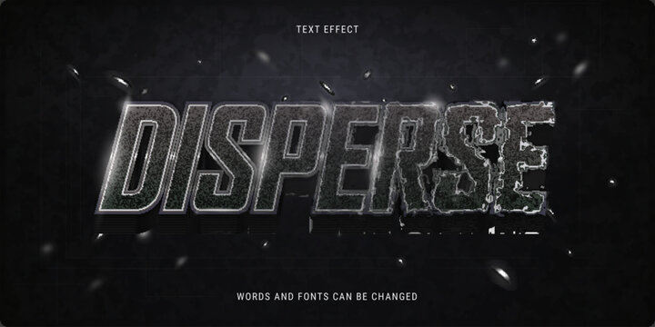 disperse text effect editable eps cc
