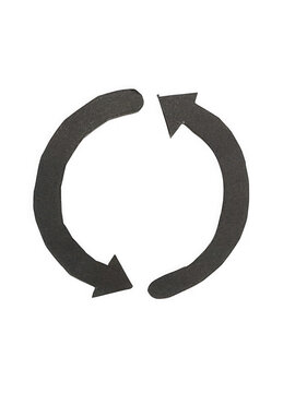 Black circular arrows icon showing rotation