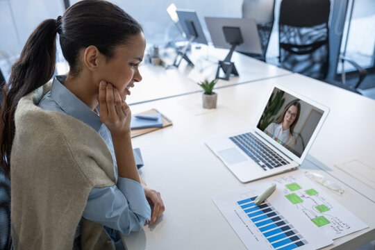 Woman having online consultation with doctor
