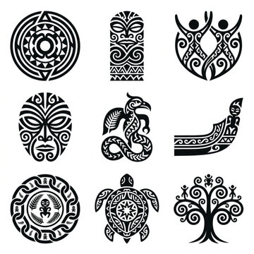 Collection of Tribal Symbols and Designs.