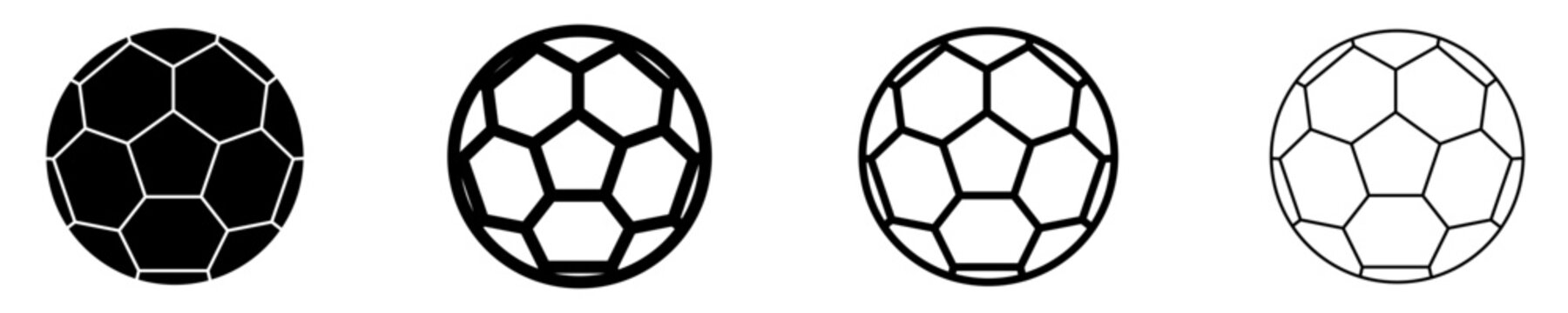 Set of soccer ball icons. Vector illustration