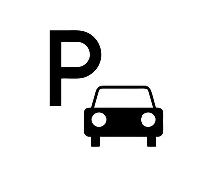 TF 014: Parking, or Car parking signs. Transportation facilities vector design and illustration.

