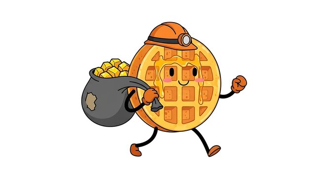 Cute cartoon turtle with orange shell and blue head.