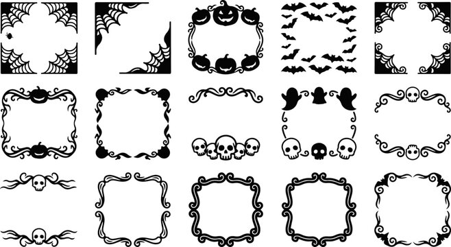 Halloween themed frames and borders