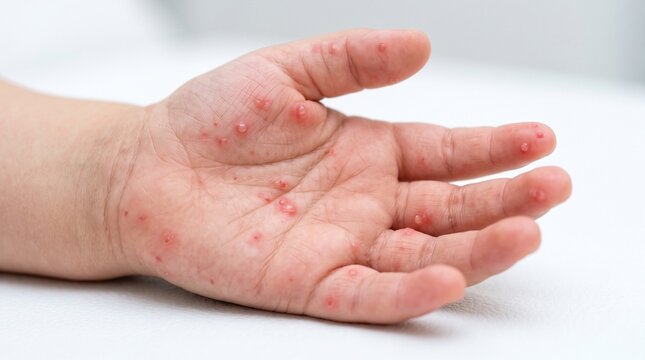 Hand Rash in Child with Hand Foot and Mouth Disease