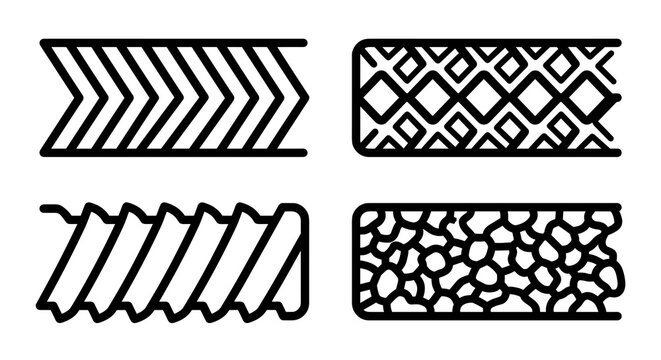 Industrial conveyor belt surface texture patterns collection
