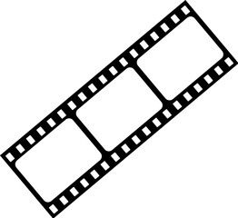 Fototapeta premium Film strip vector icon for cinema and movie production.