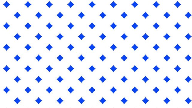 A loop animation tiled diamond pattern background,blue and white color with motion blur