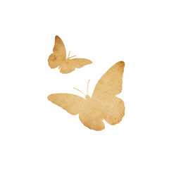 Vintage Butterfly Silhouette with Antique Paper Texture © Imaginaria visuals