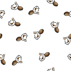 Naklejka premium rabbit animal zoo vector seamless pattern rabbit animal zoo sign illustration