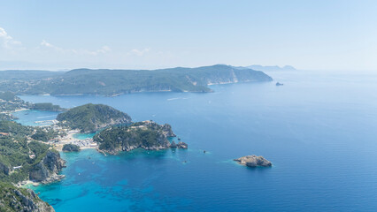 Obraz premium Palaiokastrites coastline view showing beautiful Ionian Sea