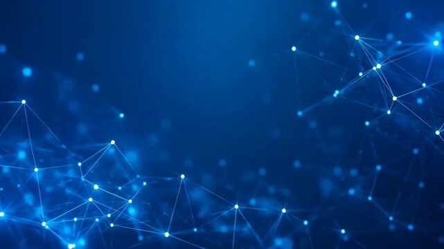 Network Line with Point with Minimal Digital Connection for Presentation Background
