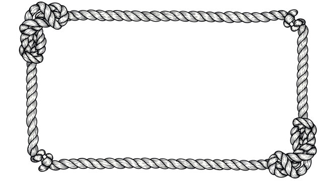 Rope Border Frame Decoration Element.