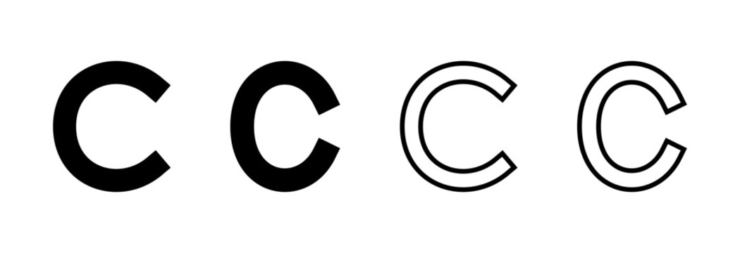 Copyright icon symbol for apps and websites. copyright sign and symbol