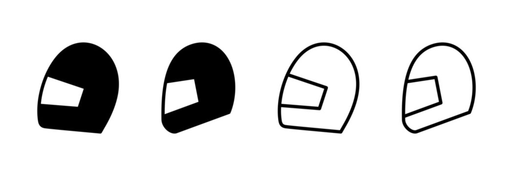 Helmet icon symbol for apps and websites. Motorcycle helmet sign and symbol. Construction helmet icon. Safety helmet