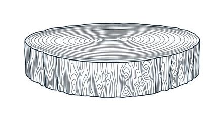 Wooden Tree Trunk Cross Section. © nanik