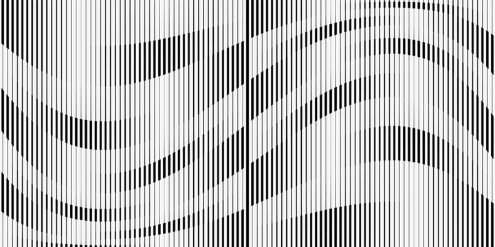 Black and white striped halftone gradient. Fading line gradation background. Repeating strip pattern backdrop. Parallel lines wallpaper for overlay, print, cover. vector eps 10