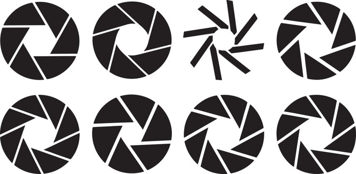 Camera Aperture Blades Diagram Abstract Technical Photography Concept