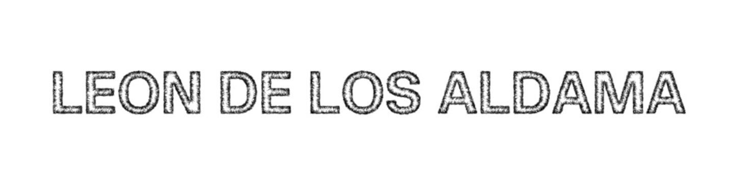 Sketch Leon de los Aldama text design element