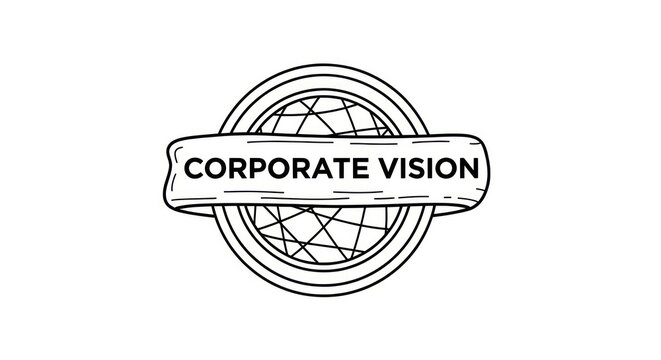 Corporate vision global business concept logo.