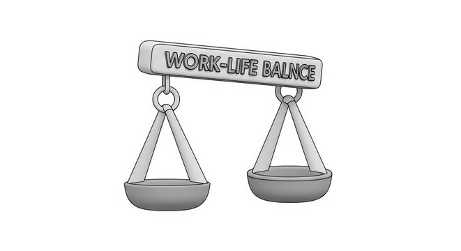 Work life balance concept icon.